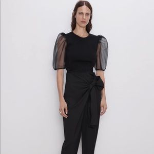 Zara Wrap front pants with tie